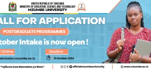 CALL FOR APPLICATION INTO POSTGRADUATE PROGRAMMES OF  THE MZUMBE UNIVERSITY FOR THE ACADEMIC YEAR 2024/2025 FOR  THE OCTOBER, 2024 INTAKE 